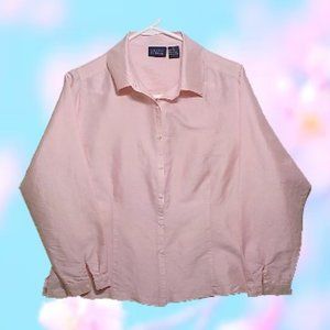 Hillard & Hanson: Women's Silk Cropped Button Down Casual Blouse